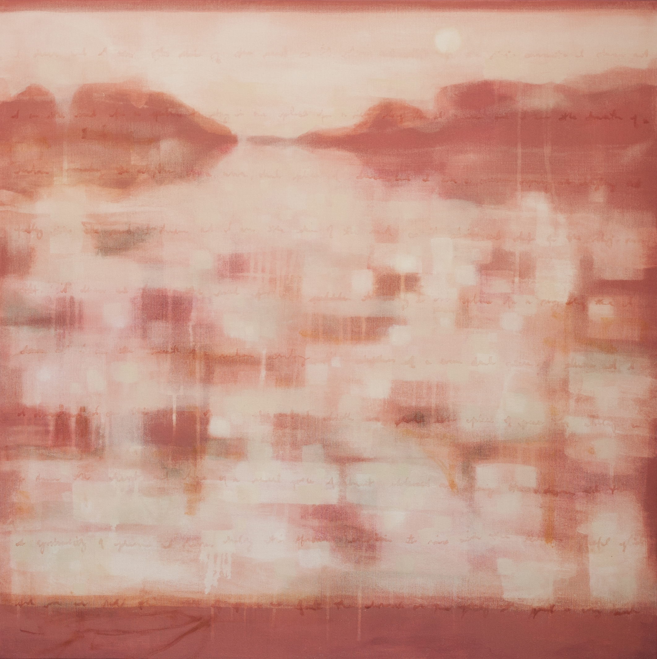 "Pink Moon," Acrylic on canvas 36'' x 36'' 