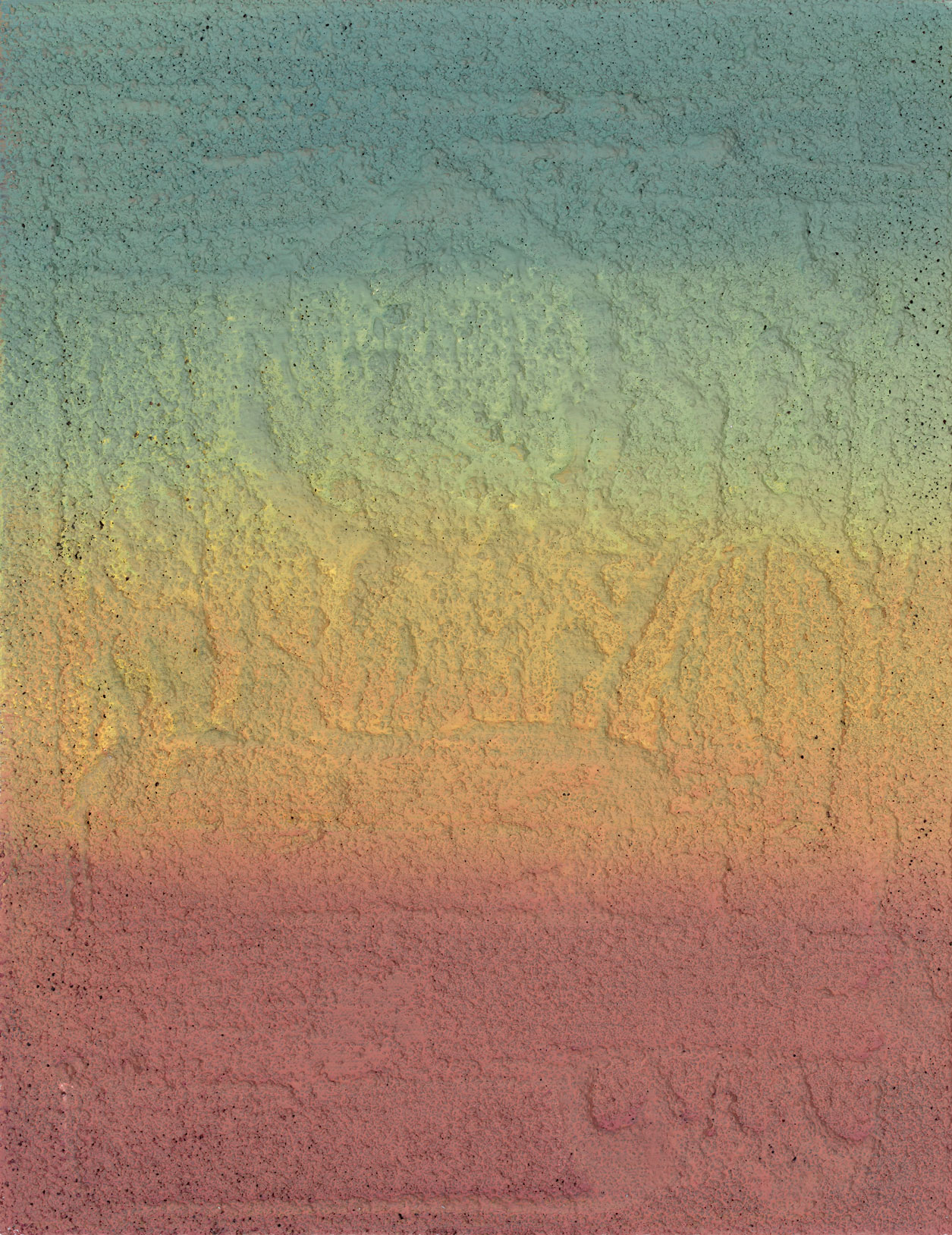 <i>Dream Work</i> <br>13.5” x 19” <br>Acrylic and sand on canvas 